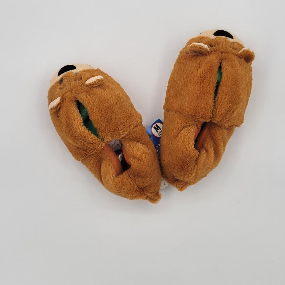 JayPlay FlipaZoo Slippers reversible green/brown  sz 10/11